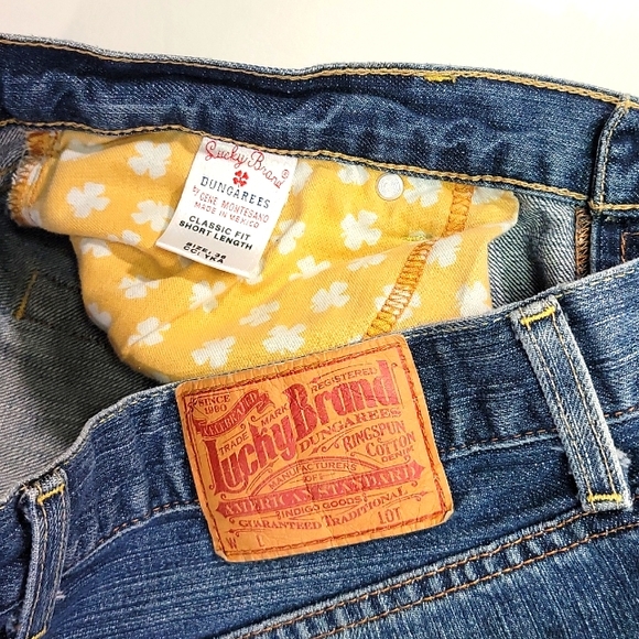 LUCKY ☘ BRAND ♡ Men's Denim Short Inseam Classic Fit Short Length Blue Jeans 36 - Picture 4 of 17